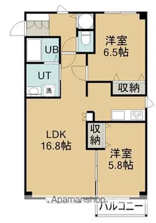 ヒルパイン湯川Ⅱ【3階】の間取り